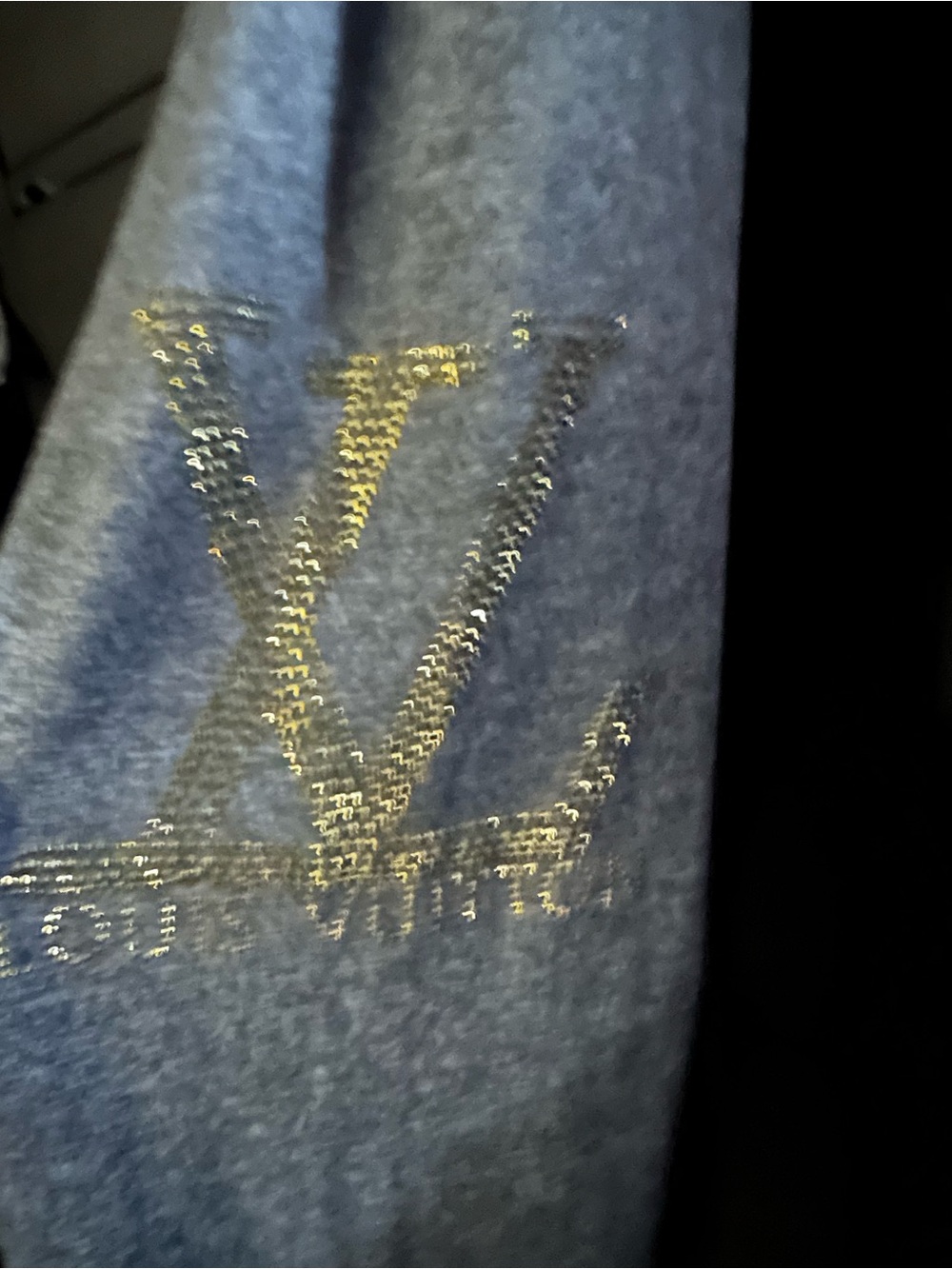Gray with Gold Crystal Logo Detailing Leggings